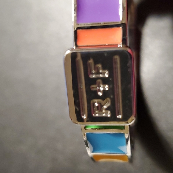 BRACELET Multi Color Enamel Rodan + Fields Silver Tone Bracelet - Picture 3 of 5